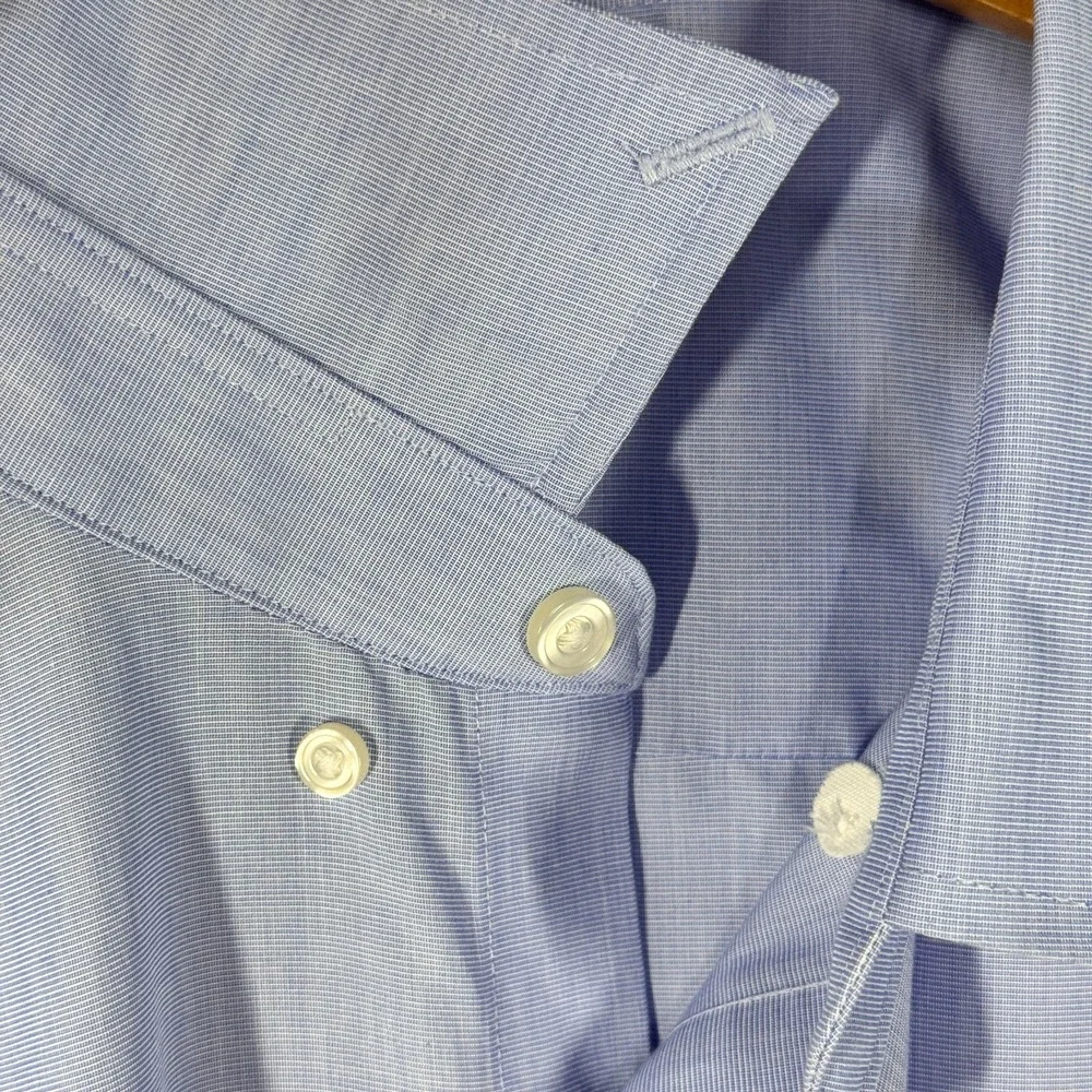 UNTUCKit Men's Shirt XXL Blue Hillstowe Short Sleeve Button Up Wrinkle Free - Picture 4 of 10